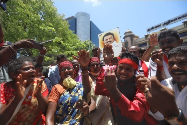 Covid safety norms flouted in TN as party members begin celebrations