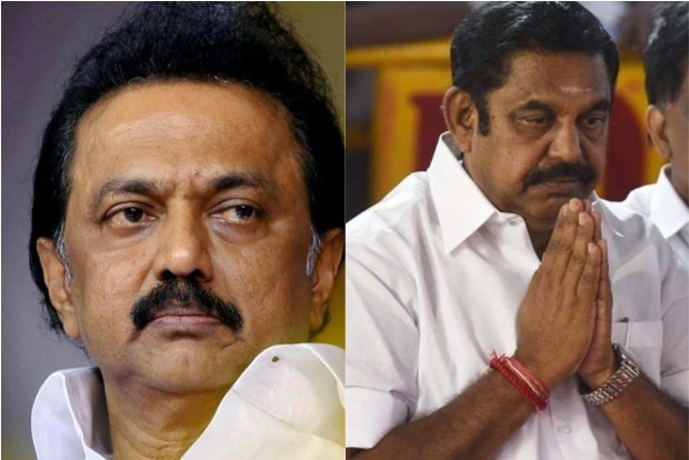 TN CM Palaniswami greets DMK chief Stalin TN CM Palaniswami greets DMK chief Stalin