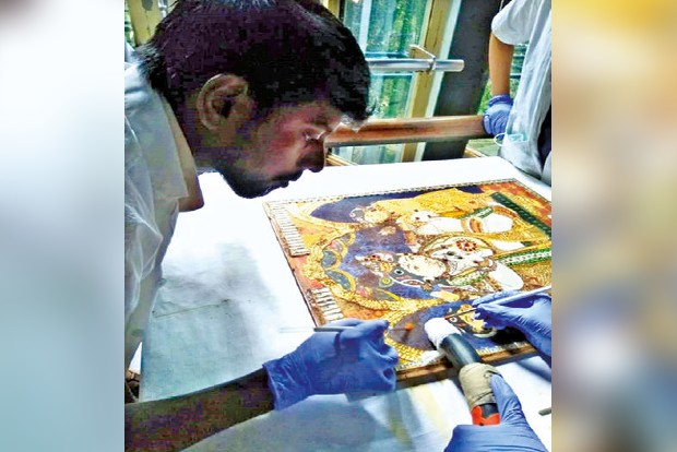 Conservator develops unique method to restore Tanjore paintings