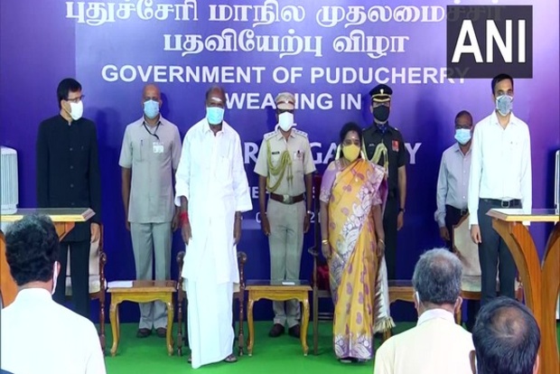N. Rangasamy takes oath as Puducherry Chief Minister