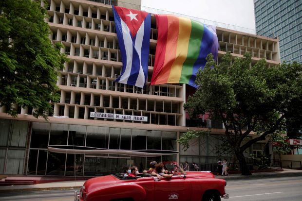 Havana dons giant rainbow flags in key year for Cuban LGBT+ rights
