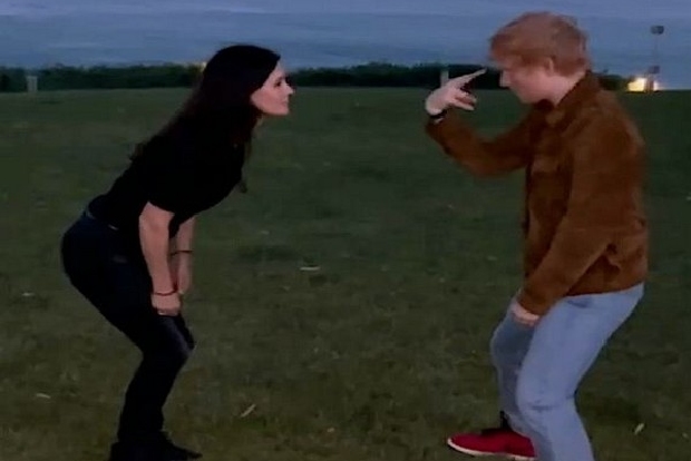 Courteney Cox finds dance partner in Ed Sheeran, recreates iconic routine from Friends