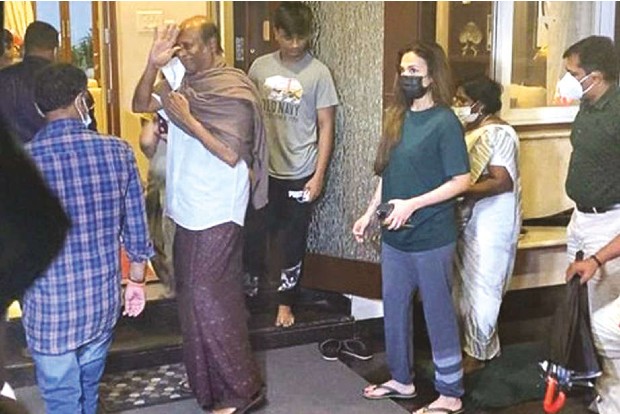 Rajinikanth returns home from hospital after surgery