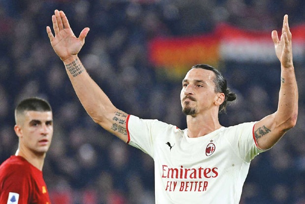 Ibrahimovic hits landmark as Milan beats Roma