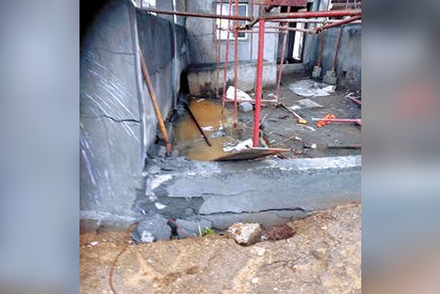 Half-constructed STP sinks in Tirupur Half-constructed STP sinks in Tirupur