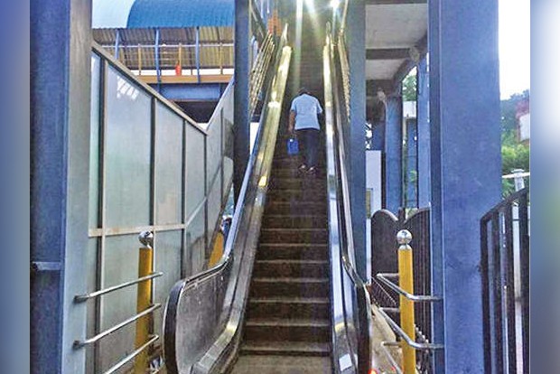 Commuters suffer as escalator near Tambaram Sanatorium stops working