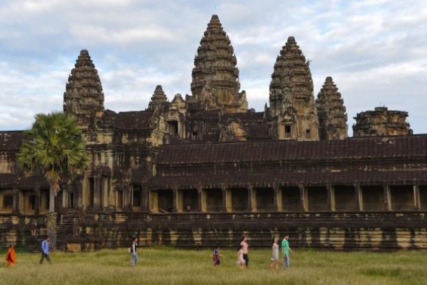 Reinforcement work on ancient temple outside Cambodias Angkor completed