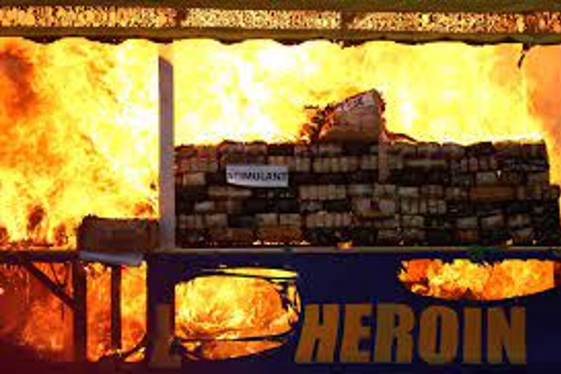 Narcotic substances destroyed by Customs in Tamil Nadu