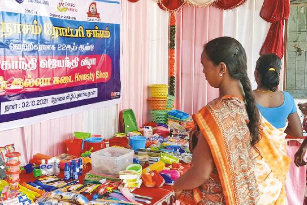 Honesty shop opened at Papanasam in Thanjavur to promote Gandhi’s teachings