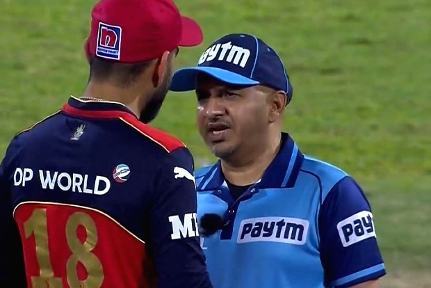 Kohli loses cool at umpire Sharma, square-leg umpire intervenes