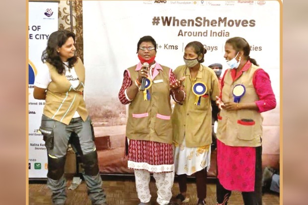 Biker on India tour to encourage women to pick up driving skills