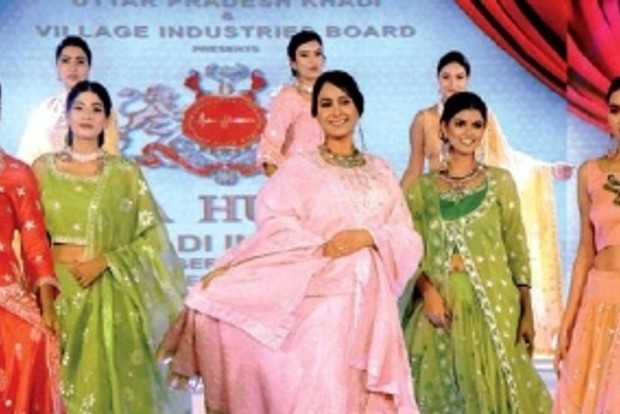 Khadi in bridal wear fashion show says its all