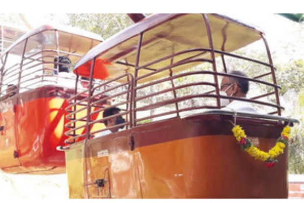 Rope car operations resume at Palani