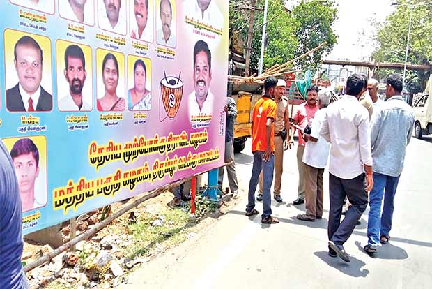900 hoardings, banners removed in five days in Chennai