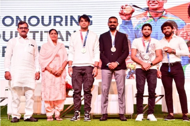 Olympic champion Neeraj Chopra and other Tokyo Games participants felicitated by JSW Sports