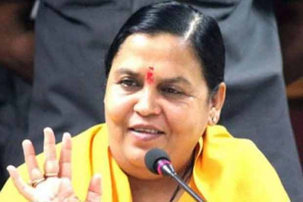 Uma Bharti warns of agitation if prohibition not imposed in MP
