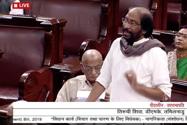 Centre transgressing rights of states, says DMK MP Tiruchi Siva in Rajya Sabha
