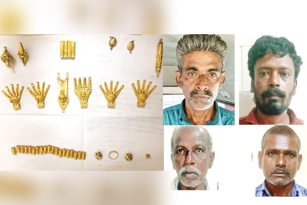 Gang of four held from Karnataka forest hideout for serial thefts in Thanjavur Gang of four held from Karnataka forest hideout for serial thefts in Thanjavur