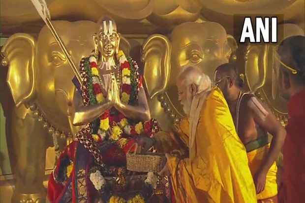 Hyderabad: PM Modi inaugurates 216-feet tall Statue of Equality commemorating 11th-century Bhakti Saint Sri Ramanujacharya Hyderabad: PM Modi inaugurates 216-feet tall Statue of Equality commemorating 11th-century Bhakti Saint Sri Ramanujacharya