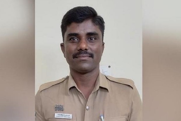 Chennai cop turns teacher during a surprise visit to school
