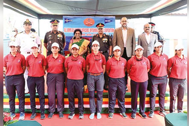First ever all-women officers’ sailing expedition flagged off