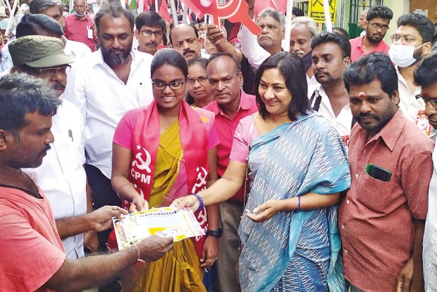 Trust Communists to work for people, says Rohini during campaign for 21-yr-old in fray