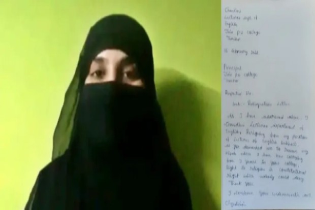 K’taka English lecturer quits job over alleged bar on her hijab