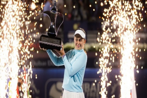 Dubai Tennis Championships: Jelena Ostapenko beats Veronika Kudermetova to claim singles title