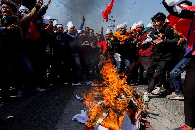 Nepal police fire tear gas, water cannon to disperse protest over US gift