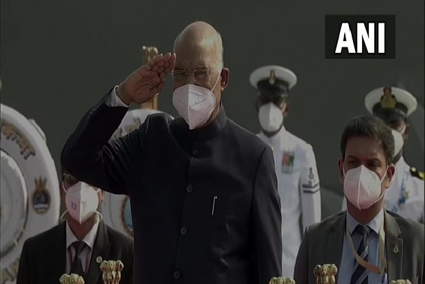 President Ram Nath Kovind conducts Fleets review in Visakhapatnam