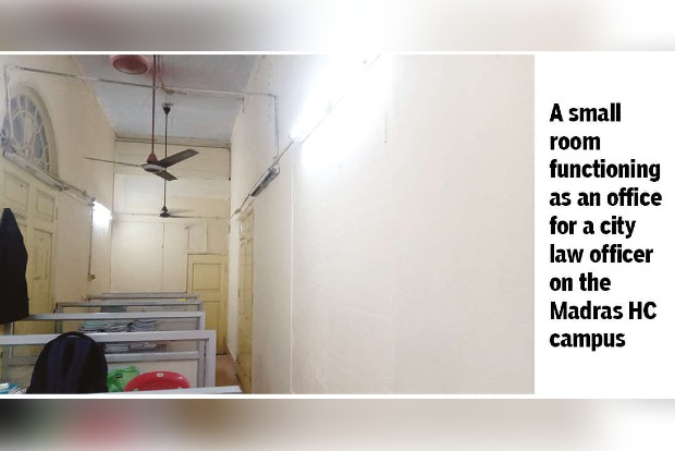 Law officers sweat it out in cramped space