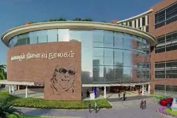Stalin lays foundation stone for Kalaignar Memorial library