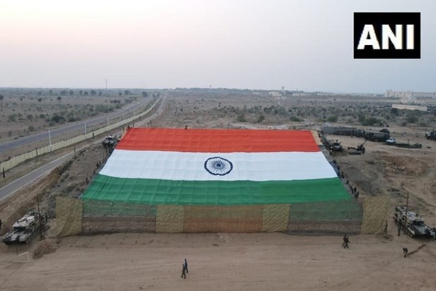 Army Day: Worlds largest Khadi national flag displayed in Jaisalmer