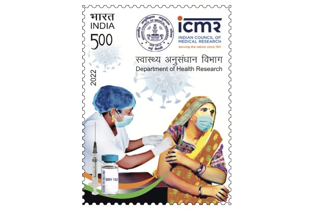 A special stamp released on India Covid vaccination drive anniversary