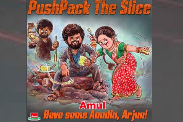 Amul features Pushpa in topical cartoon, wins Allu Arjuns heart