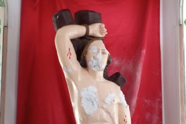 Statue of St Sebastian vandalized in Coimbatore, case registered