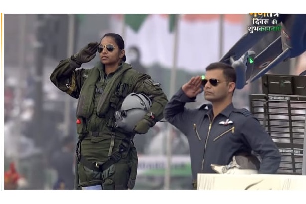 Indias first woman Rafale fighter jet pilot part of IAF tableau