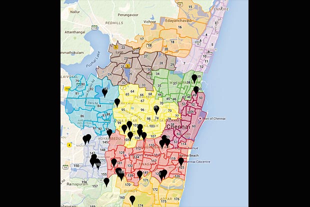 Citizens help create map of relief centres