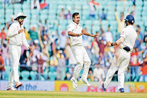Ashwin, Mishra spin India to series-clinching win