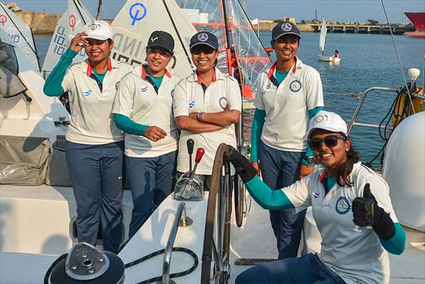 All-woman crew Navy ship enters Chennai