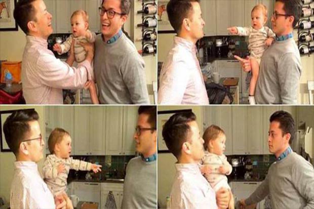 Going Viral: Double trouble: Baby gets confused on meeting dads twin
