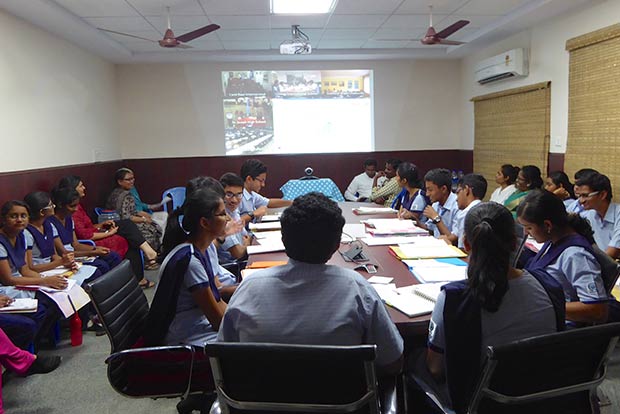School kids participate in UN student conference