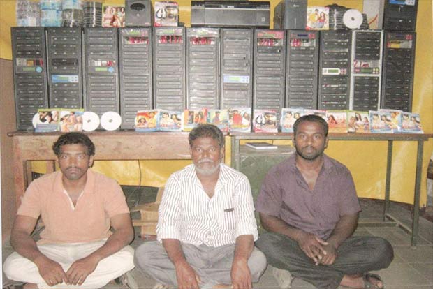 Trio from Washermenpet held; 2,350 pirated DVDs seized