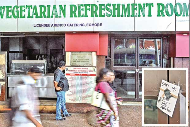 Travellers pay heavy price as SR catering sealed at Egmore