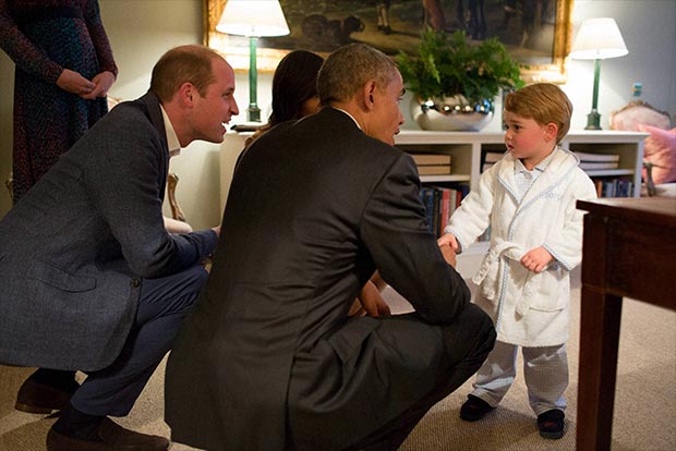 Obama visits Windsor Castle to greet Queen on 90th birthday