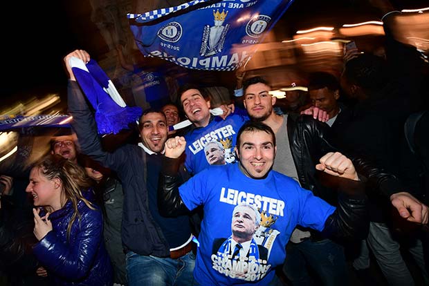 Euphoria in streets of Leicester after historic night