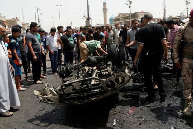 Car bomb at Baghdad market kills dozens