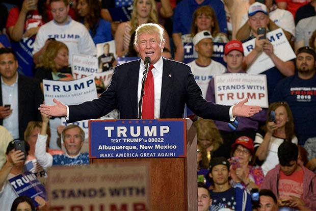 Trump step away from nomination, dogged by protests