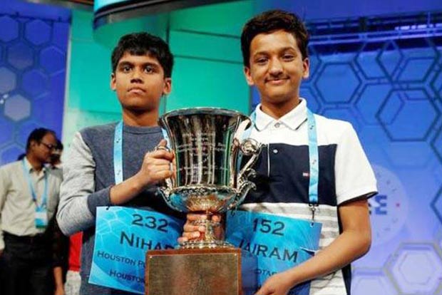 Two Indian  teens lift US Spell Bee trophy