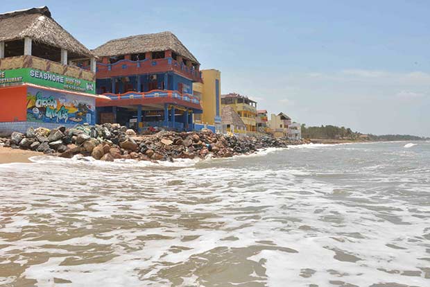 Seawater, a rising challenge to tourism potential at Mamallapuram